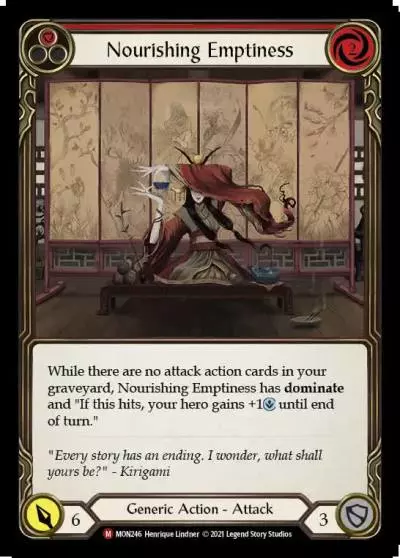Nourishing Emptiness RED MON246 - Monarch - Flesh and blood card