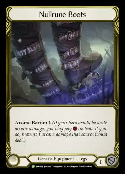 Nullrune Boots FAB071-GF - ProQuest - Season 1 and 2 - Flesh and blood card