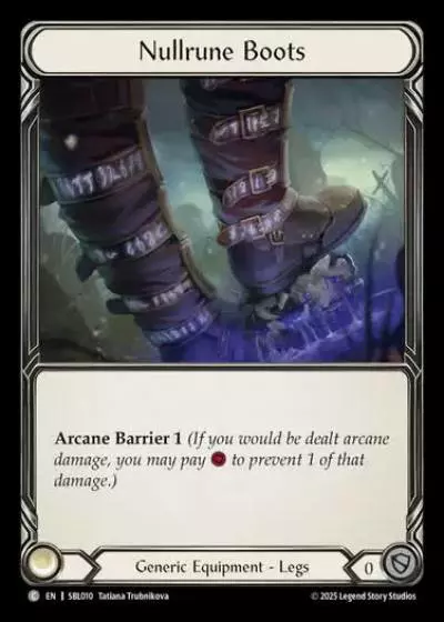 Nullrune Boots SBL010 - Silver Age Chapter 3 - Boltyn - Flesh and blood card