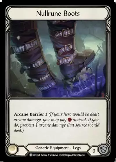 Nullrune Boots U-ARC158-RF - Arcane Rising - Unlimited - Flesh and blood card