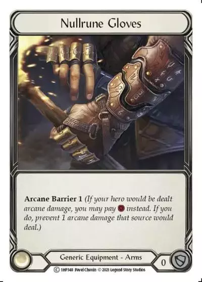 Nullrune Gloves 1HP348 - History Pack 1 - Flesh and blood card