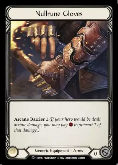 Nullrune Gloves 1HV005 - Viserai - Blitz Deck - Flesh and blood card