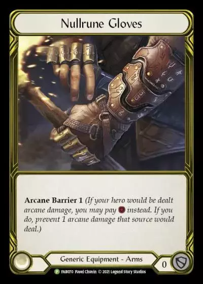 Nullrune Gloves FAB070-GF - ProQuest - Season 1 and 2 - Flesh and blood card