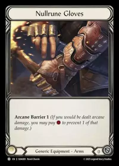 Nullrune Gloves SDA009 - Silver Age Chapter 1 - Dash - Flesh and blood card