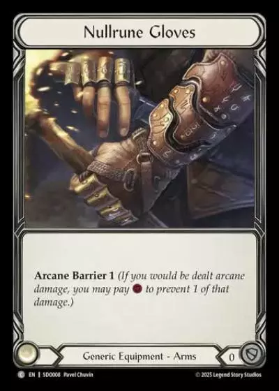 Nullrune Gloves SDO008 - Silver Age Chapter 2 - Dorinthea - Flesh and blood card