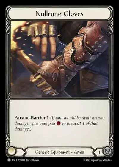 Nullrune Gloves SVI008 - Silver Age Chapter 1 - Viserai - Flesh and blood card