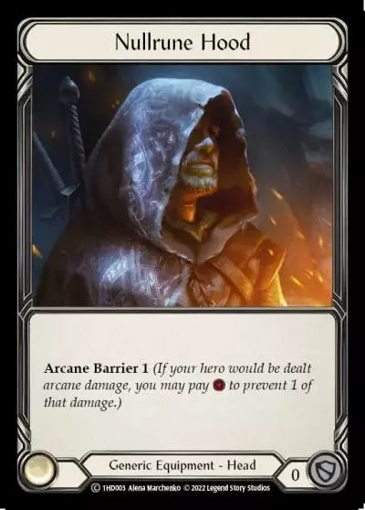 Nullrune Hood 1HD003 - Dash - Blitz Deck - Flesh and blood card