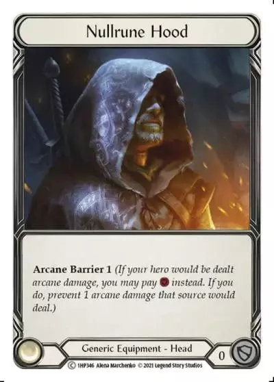 Nullrune Hood 1HP346 - History Pack 1 - Flesh and blood card