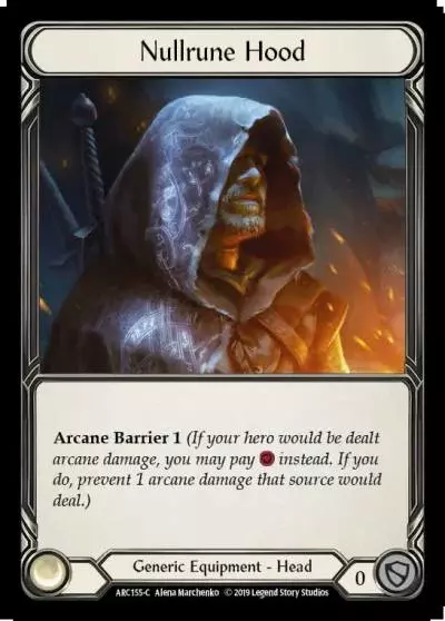 Nullrune Hood ARC155 - Arcane Rising - Flesh and blood card