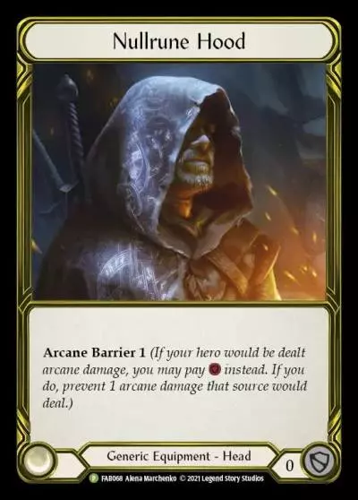 Nullrune Hood FAB068-GF - ProQuest - Season 1 and 2 - Flesh and blood card