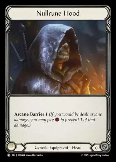 Nullrune Hood SEN004 - Silver Age Chapter 2 - Enigma - Flesh and blood card