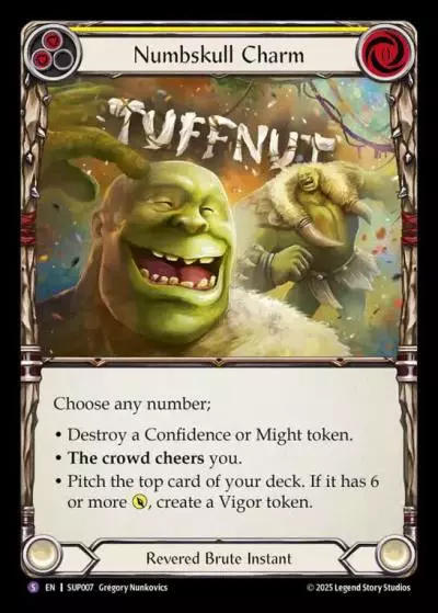 Numbskull Charm YELLOW SUP007 - Super Slam - Flesh and blood card