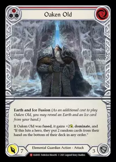 Oaken Old RED ELE005 - Tales of Aria - Flesh and blood card