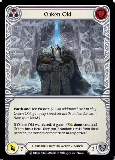 Oaken Old RED U-ELE005-RF - Tales of Aria - Unlimited - Flesh and blood card