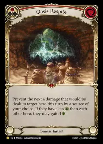Oasis Respite ANQ035 - Compendium of Rathe - Antiquity Pack - Flesh and blood card