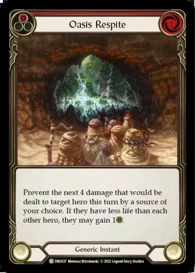 Oasis Respite RED DRO027 - Dromai - Blitz Deck - Flesh and blood card