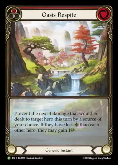 Oasis Respite RED FAB231-RF - Calling - Part the Mistveil - Flesh and blood card