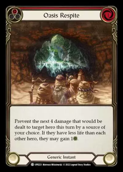 Oasis Respite RED UPR221 - Uprising - Flesh and blood card