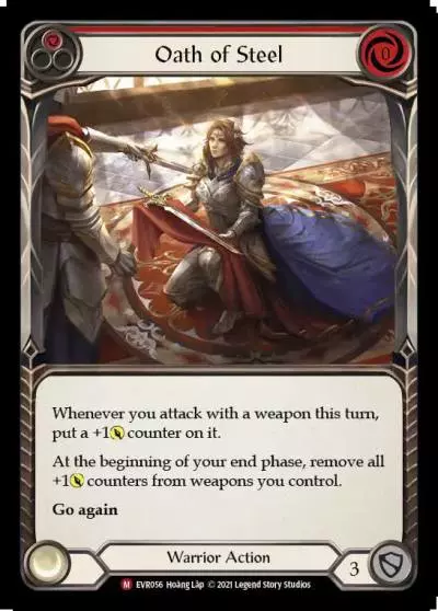 Oath of Steel RED EVR056 - Everfest - Flesh and blood card