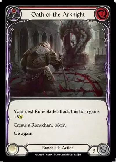 Oath of the Arknight RED ARC091-RF - Arcane Rising - Flesh and blood card