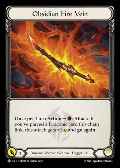 Obsidian Fire Vein FNG002 - The Hunted Blitz Deck - Fang - Flesh and blood card