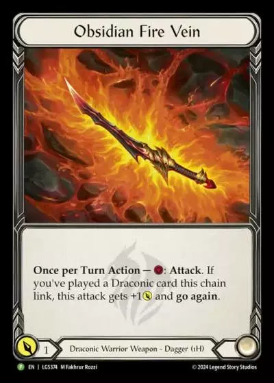 Obsidian Fire Vein LGS374-RF - Pre-release - The Hunted - Flesh and blood card