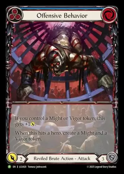 Offensive Behavior BLUE LGS420-CF - Pre-release - Super Slam - Flesh and blood card