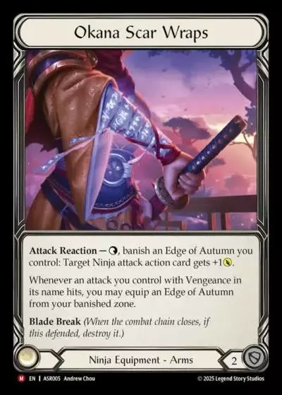 Okana Scar Wraps ASR005-RF - Armory Deck - Ira, Scarlet Revenger - Flesh and blood card