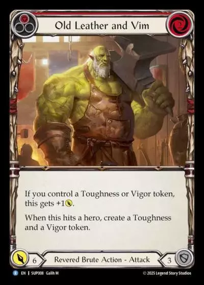 Old Leather and Vim RED SUP008 - Super Slam - Flesh and blood card