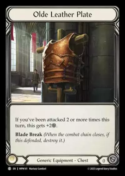 Olde Leather Plate MPW141 - Mastery Pack Warrior - Flesh and blood card