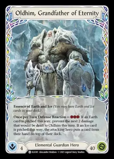 Oldhim, Grandfather of Eternity ELE001 - Tales of Aria - Flesh and blood card