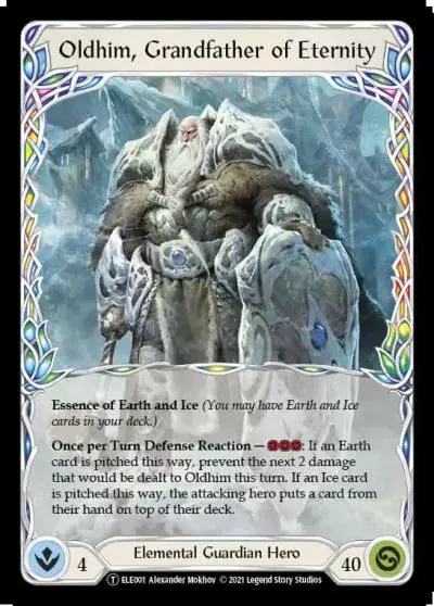Oldhim, Grandfather of Eternity U-ELE001 - Tales of Aria - Unlimited - Flesh and blood card