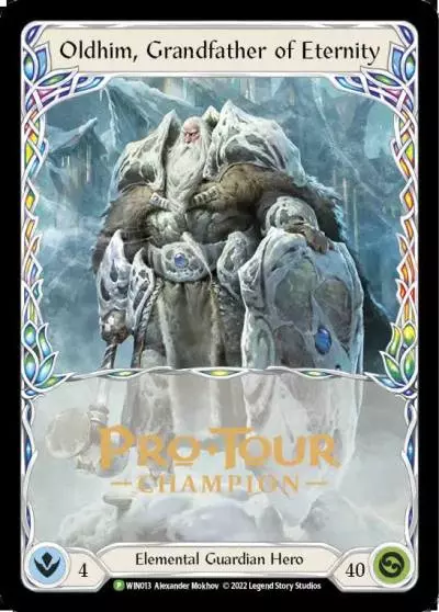 Oldhim, Grandfather of Eternity WIN013-CF - Pro Tour Champion Cards - Flesh and blood card