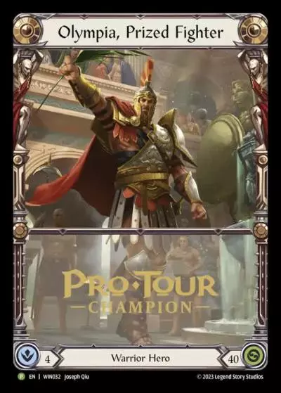Olympia, Prized Fighter WIN032-CF - Pro Tour Champion Cards - Heavy Hitters - Flesh and blood card