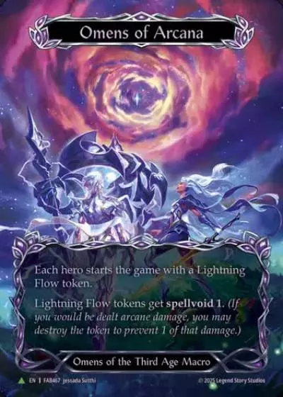 Omens of Arcana FAB467-MV - World Premiere - Omens of the Third Age - Flesh and blood card