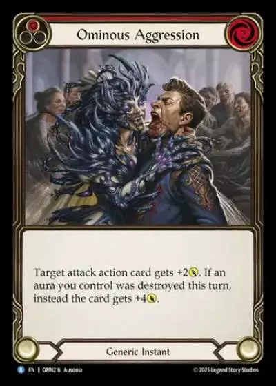 Ominous Aggression OMN216 - Omens of the Third Age - Flesh and blood card