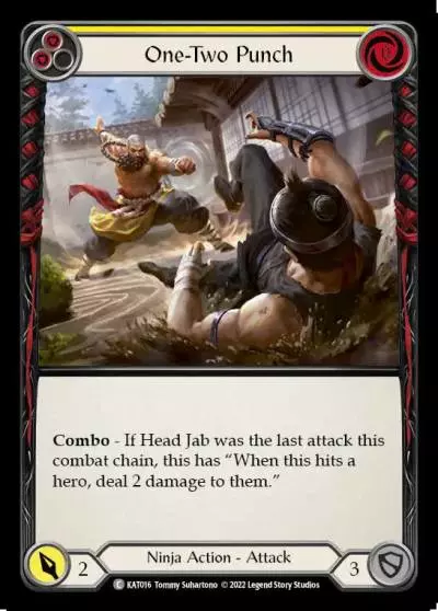 One-Two Punch YELLOW KAT016 - Katsu - Blitz Deck - Flesh and blood card