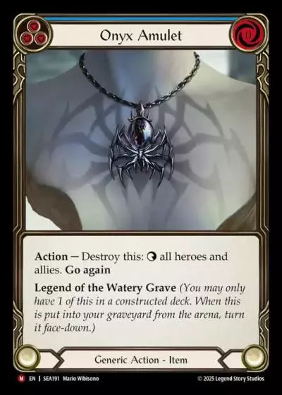 Onyx Amulet BLUE SEA191 - High Seas - Flesh and blood card