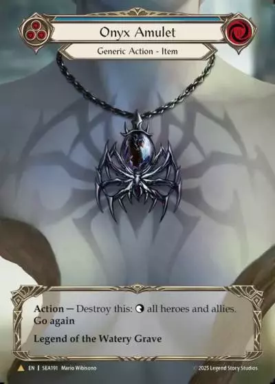 Onyx Amulet BLUE SEA191-TP - High Seas - Treasure Pack - Flesh and blood card