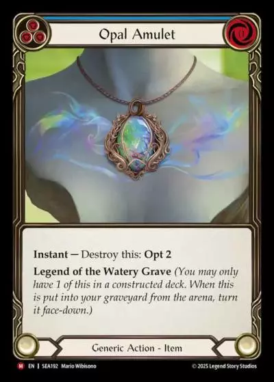 Opal Amulet BLUE SEA192 - High Seas - Flesh and blood card
