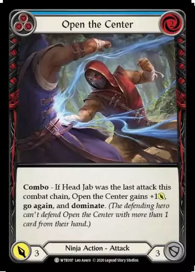 Open the Center BLUE U-WTR097 - Welcome to Rathe - Unlimited - Flesh and blood card