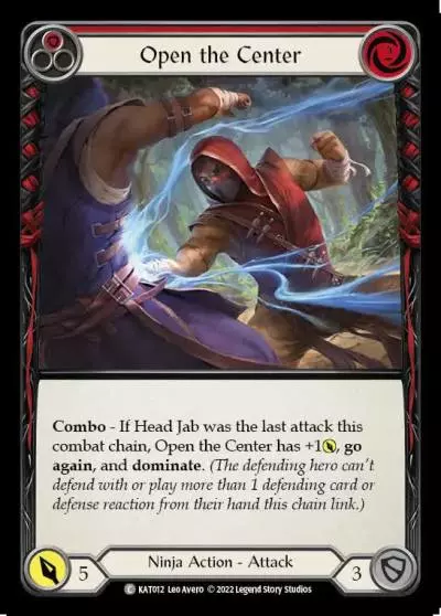 Open the Center RED KAT012 - Katsu - Blitz Deck - Flesh and blood card