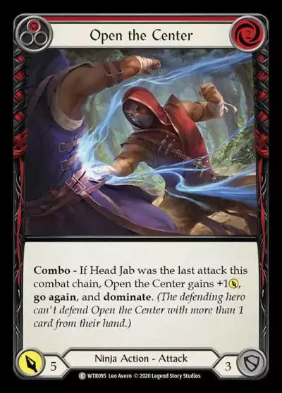 Open the Center RED R-WTR095 - Welcome to Rathe - Unlimited Revised - Flesh and blood card