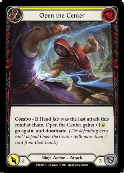 Open the Center YELLOW WTR096 - Welcome to Rathe - Flesh and blood card