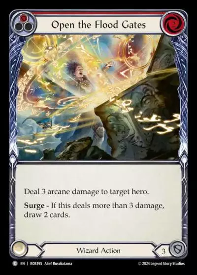 Open the Flood Gates RED ROS195 - Rosetta - Flesh and blood card