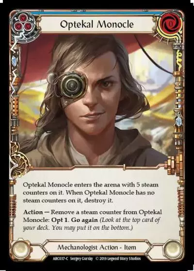 Optekal Monocle BLUE ARC037 - Arcane Rising - Flesh and blood card