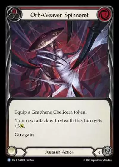 Orb-Weaver Spinneret SAR018 - Silver Age Chapter 2 - Arakni, Web of Deceit - Flesh and blood card