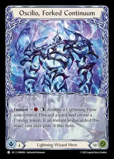 Oscilio, Forked Continuum OMN094 - Omens of the Third Age - Flesh and blood card