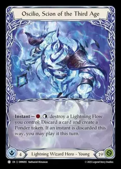 Oscilio, Scion of the Third Age OMN095 - Omens of the Third Age - Flesh and blood card