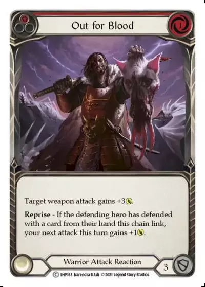 Out for Blood RED 1HP165 - History Pack 1 - Flesh and blood card